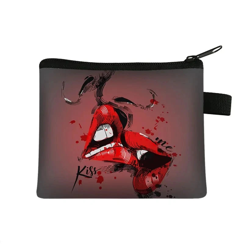 Lips Print Mini Pouch