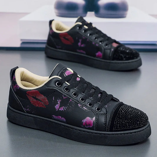 Lip Print Sneakers