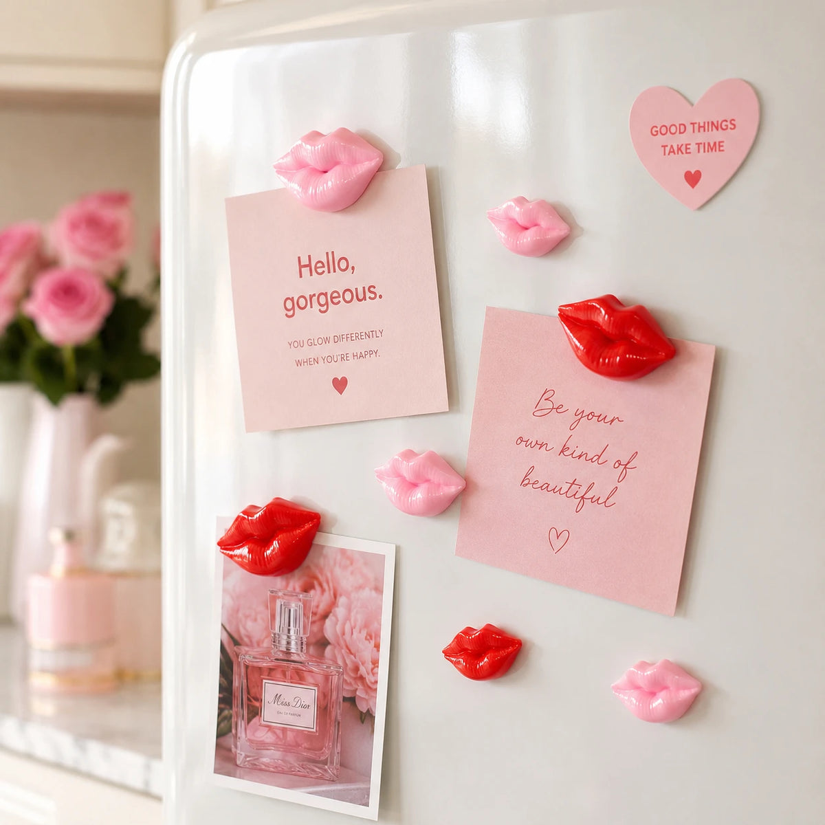 Glossy Lips Fridge Magnets