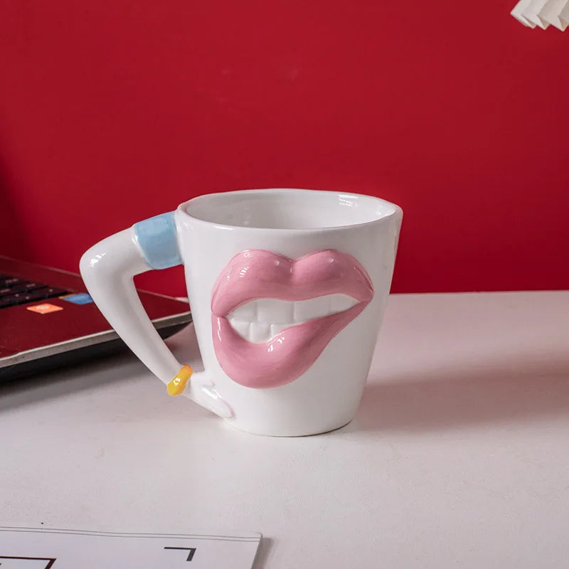 Red Lips Ceramic Mug
