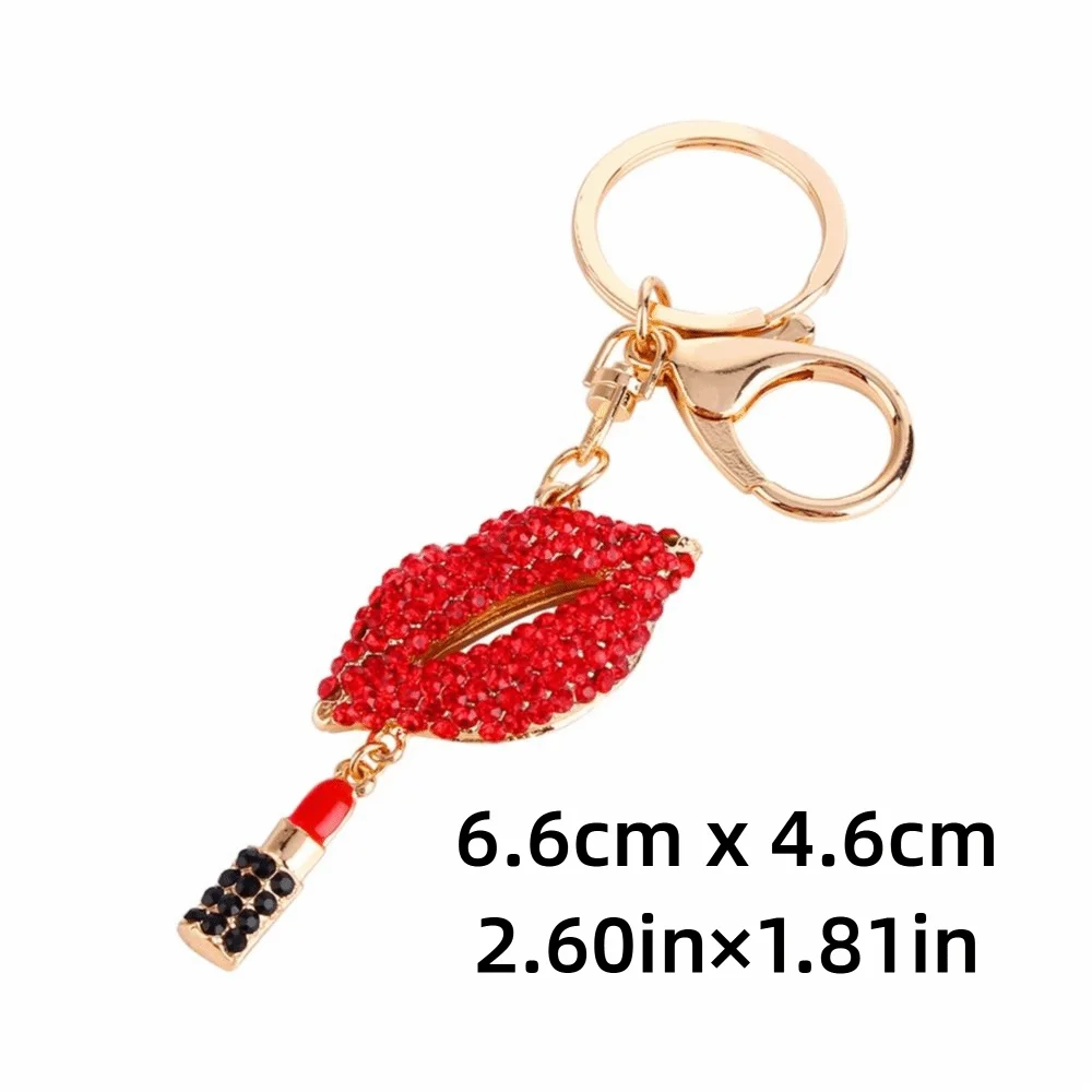 Rhinestone Lips Keychain