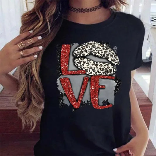Leopard Lips Graphic T-Shirt