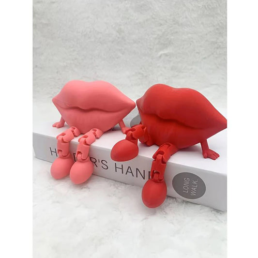 3D Red Lips Decor