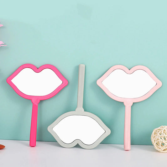 Lip-Shaped Hand Mirror