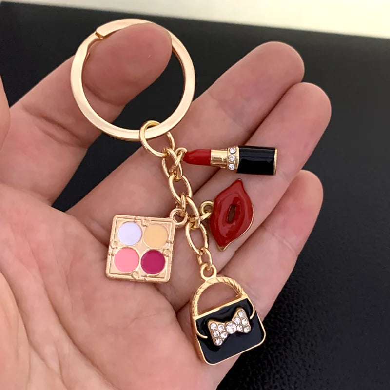 Beauty Lips Enamel Keychain