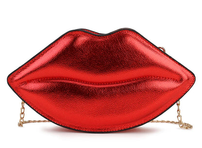 Red Lips Crossbody Clutch