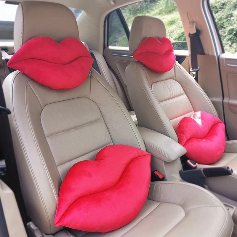 Lips Car Neck Pillow