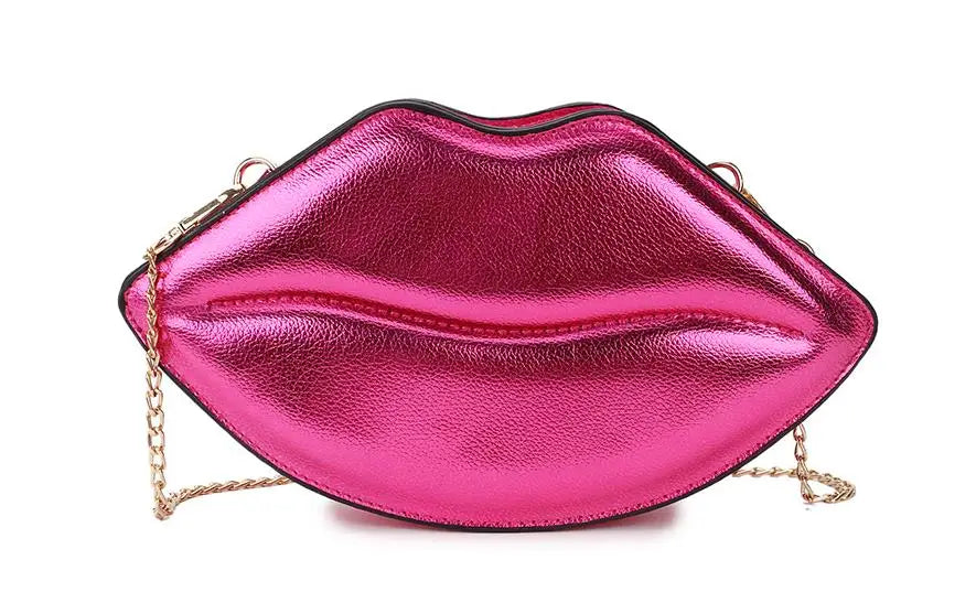 Red Lips Crossbody Clutch