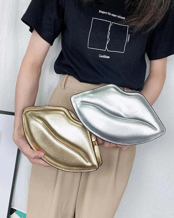Red Lips Crossbody Clutch