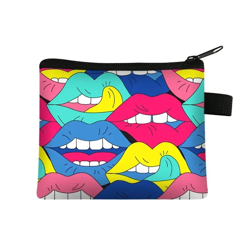 Lips Print Mini Pouch
