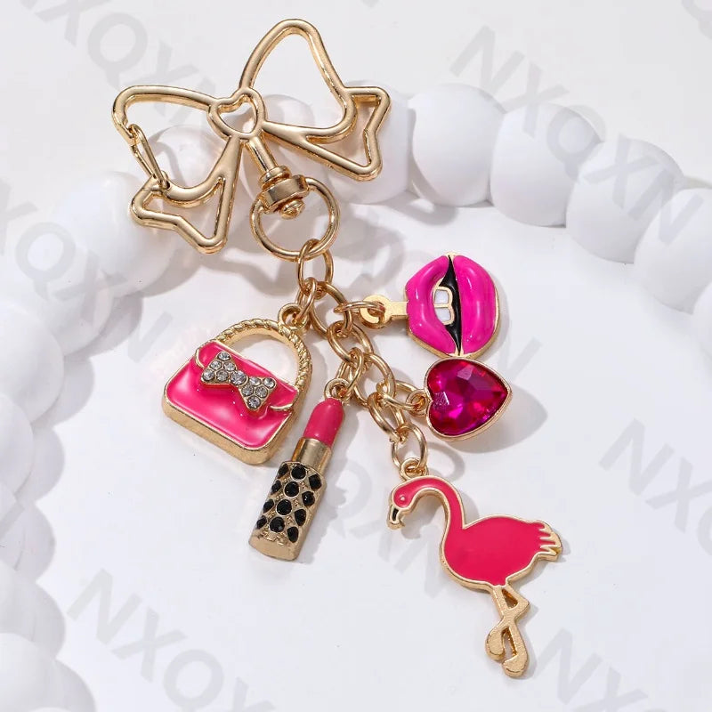 Lips & Heels Enamel Keychain
