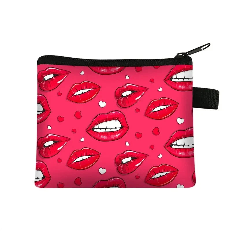 Lips Print Mini Pouch