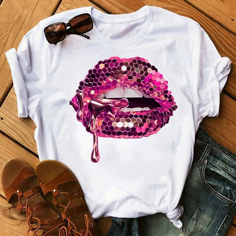 Sequin Lips T-Shirt