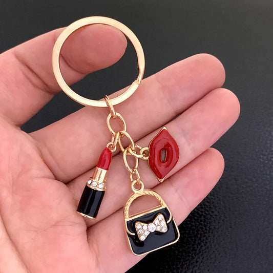 Beauty Lips Enamel Keychain