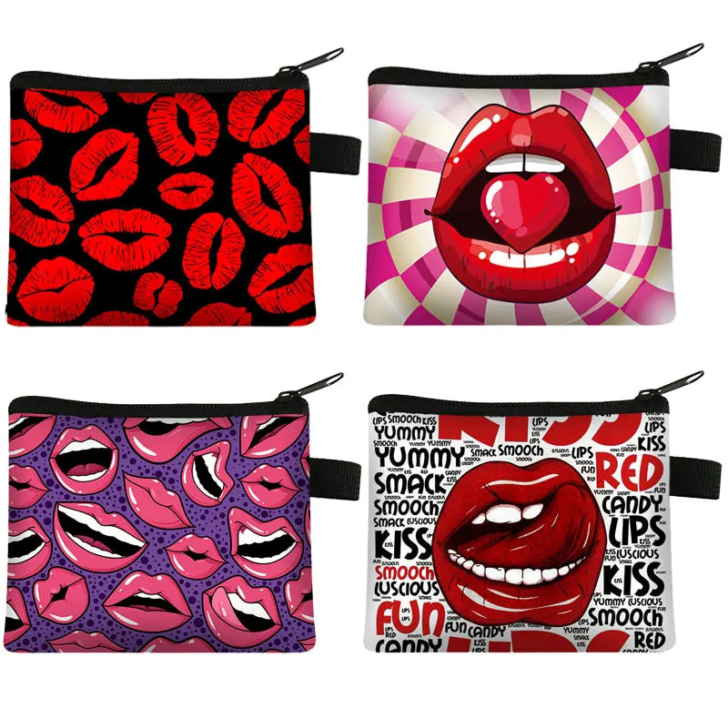 Lips Print Mini Pouch