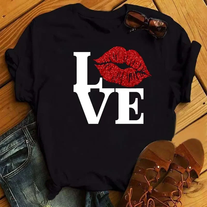 Leopard Lips Graphic T-Shirt