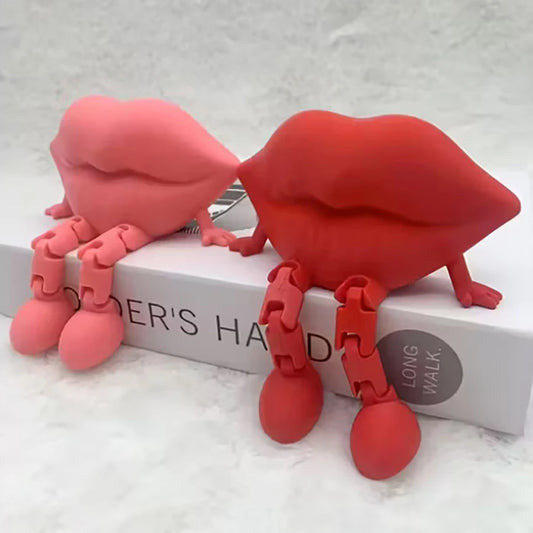 3D Red Lips Decor