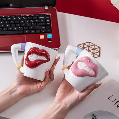 Red Lips Ceramic Mug
