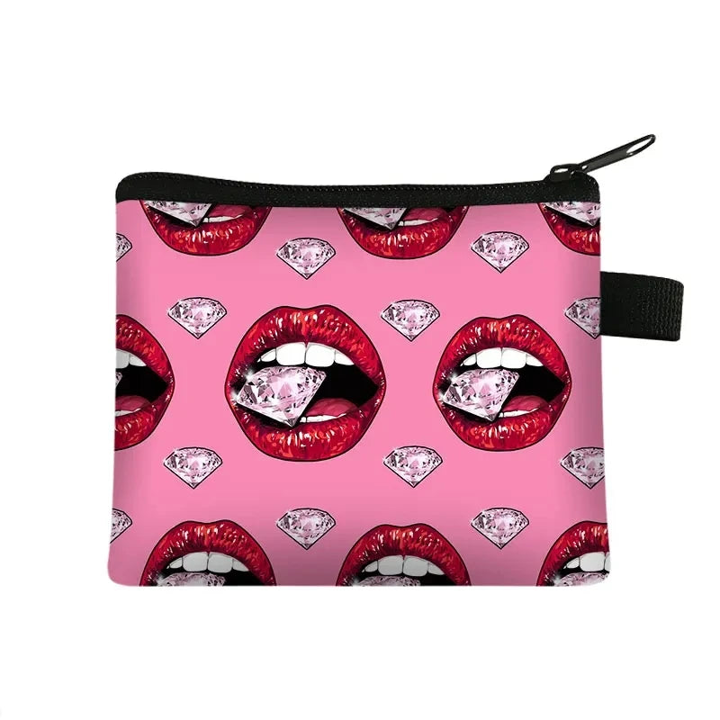 Lips Print Mini Pouch