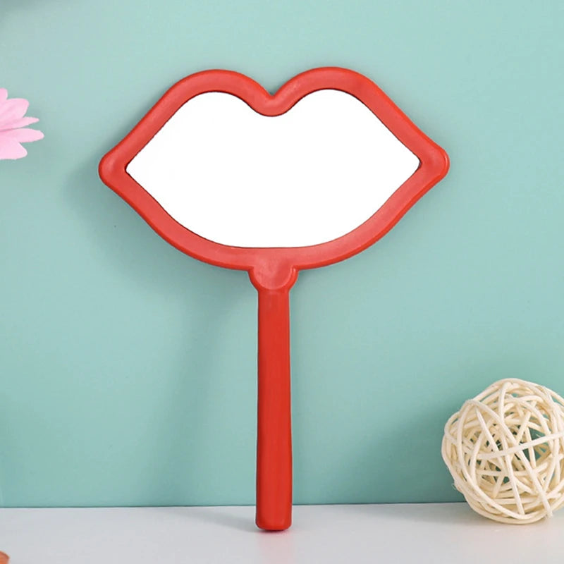 Lip-Shaped Hand Mirror