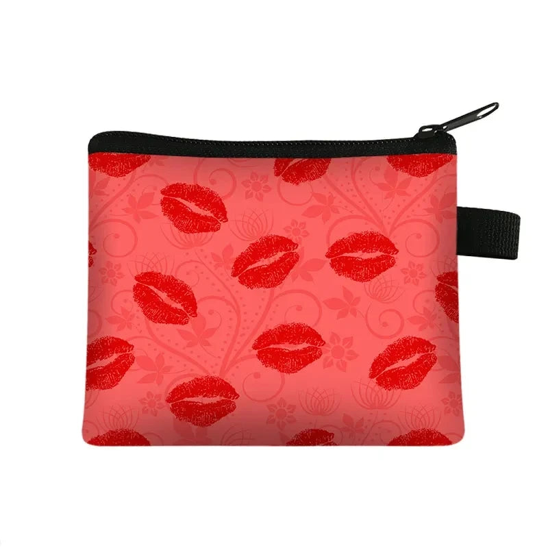 Lips Print Mini Pouch