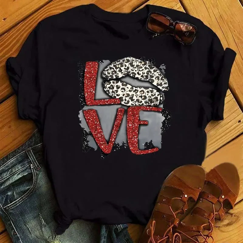 Leopard Lips Graphic T-Shirt