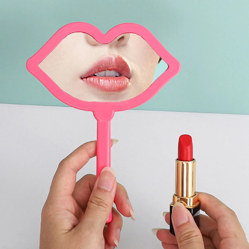 Lip-Shaped Hand Mirror