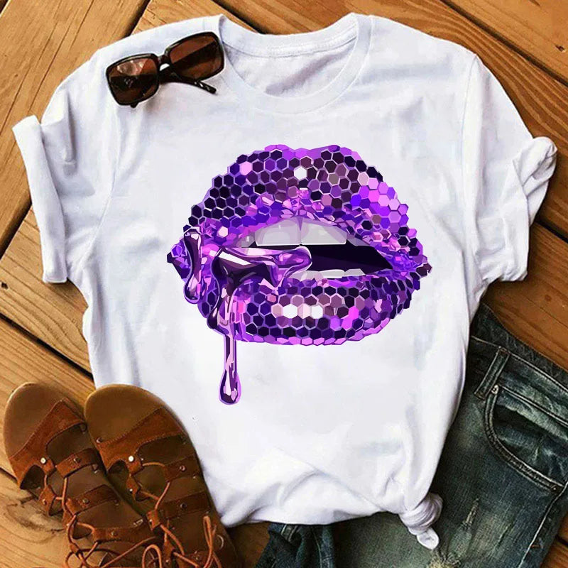 Sequin Lips T-Shirt