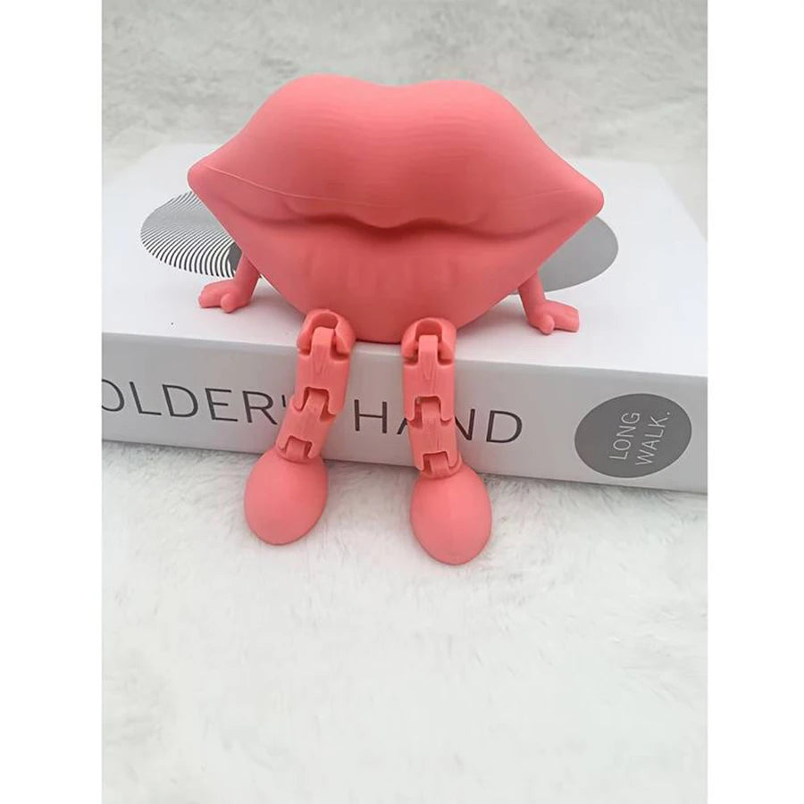 3D Red Lips Decor