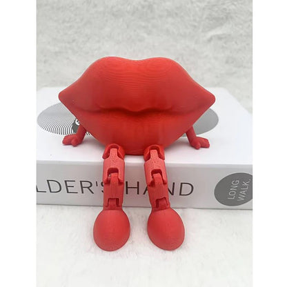 3D Red Lips Decor