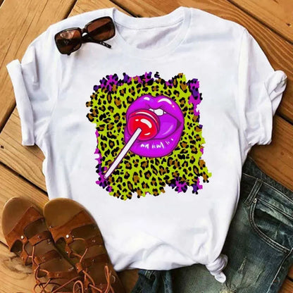 Leopard Lips Graphic T-Shirt