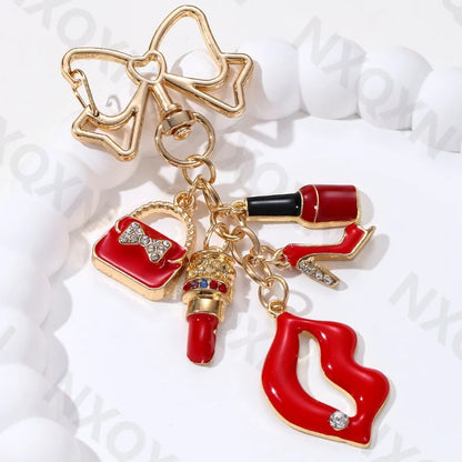 Lips & Heels Enamel Keychain
