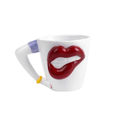 Red Lips Ceramic Mug
